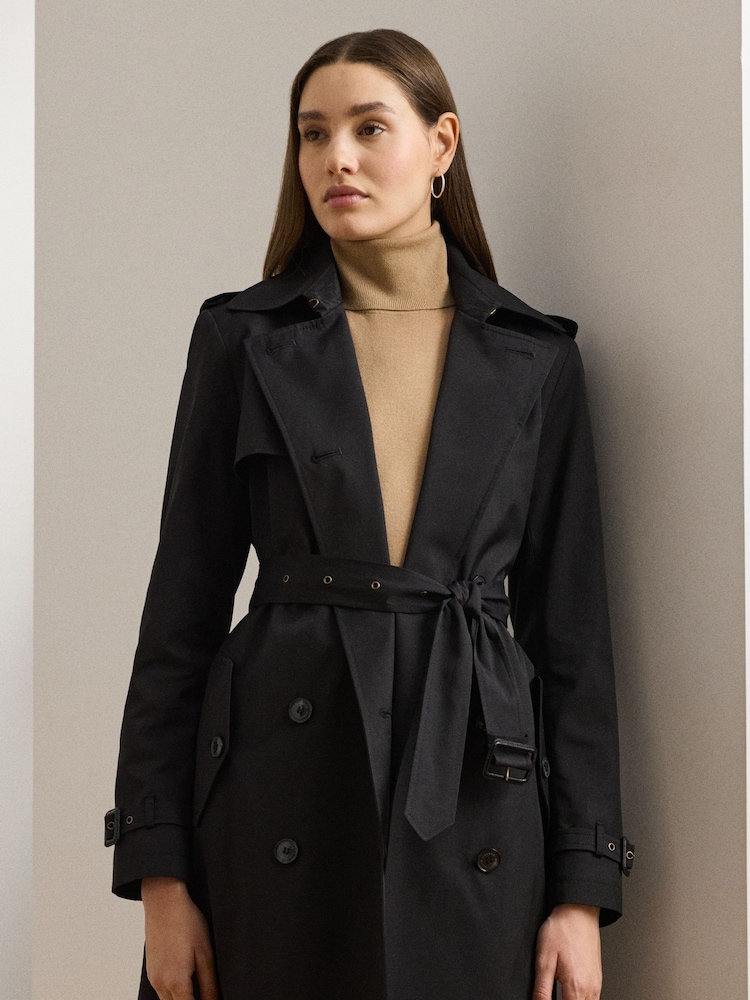 Lauren Ralph Lauren Double-Breasted Cotton-Blend Trench Coat - Image 1 of 10