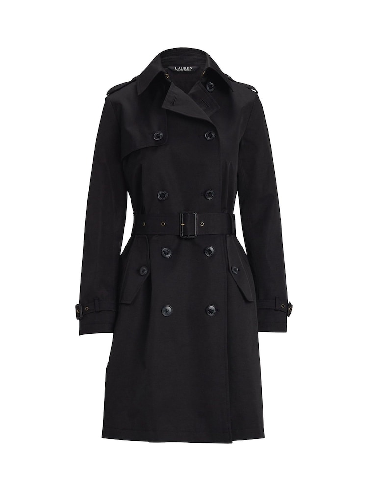 Lauren Ralph Lauren Double-Breasted Cotton-Blend Trench Coat - Image 10 of 10