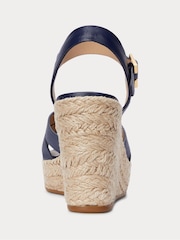 Lauren Ralph Lauren Soffia Nappa Leather Wedge Espadrille Sandals - Image 3 of 4