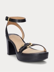 Lauren Ralph Lauren Melissah Platform Leather Heeled Sandals - Image 2 of 4