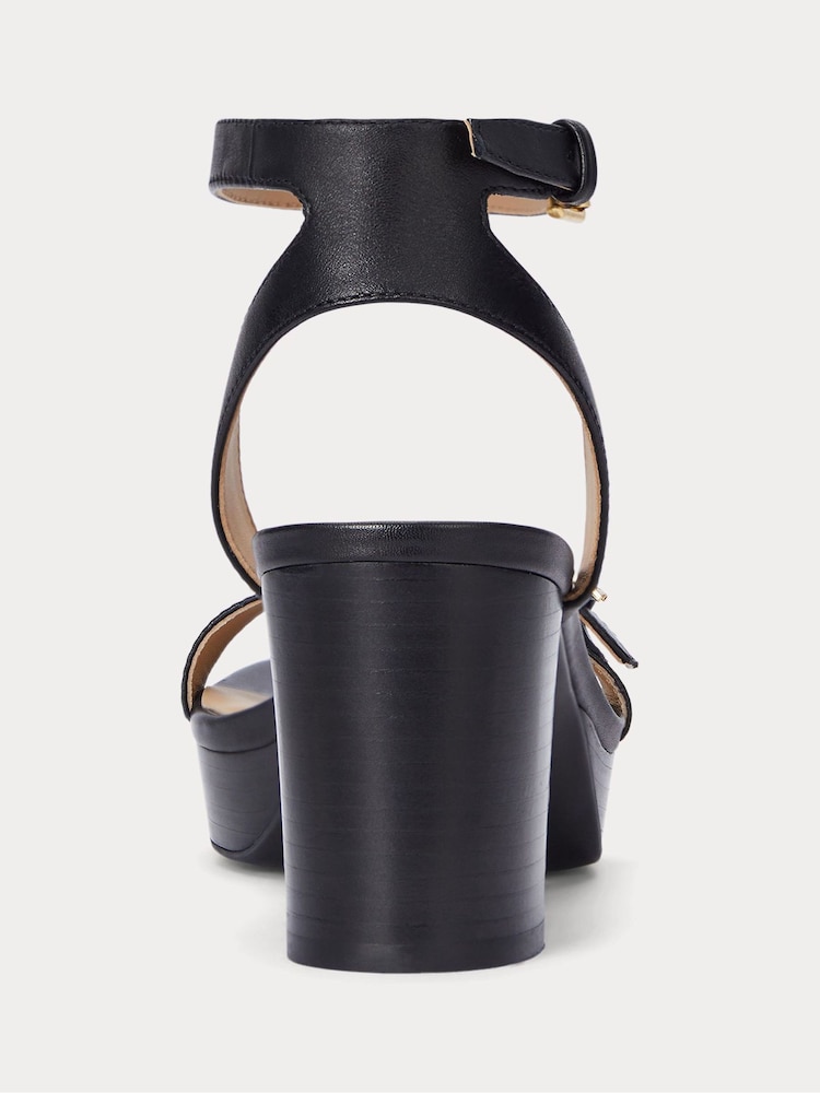 Lauren Ralph Lauren Melissah Platform Leather Heeled Sandals - Image 3 of 4