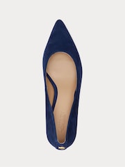 Lauren Ralph Lauren Adrienne Suede čevelj ali škorenj z visoko, ozko peto, ukrivljeno pod čevelj salonar - Slika 4 iz 4