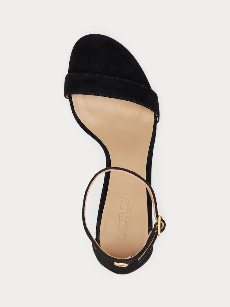 Lauren Ralph Lauren Allie Heel Suede Sandals - Image 5 of 5 Lauren Ralph Lauren Allie Heel Suede Sandals - Image 5 of 5