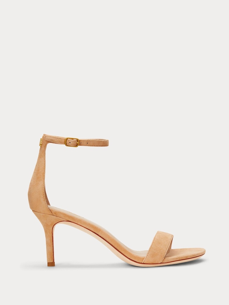 Lauren Ralph Lauren Allie Heel Suede Sandals - Image 1 of 5 Lauren Ralph Lauren Allie Heel Suede Sandals - Image 1 of 5