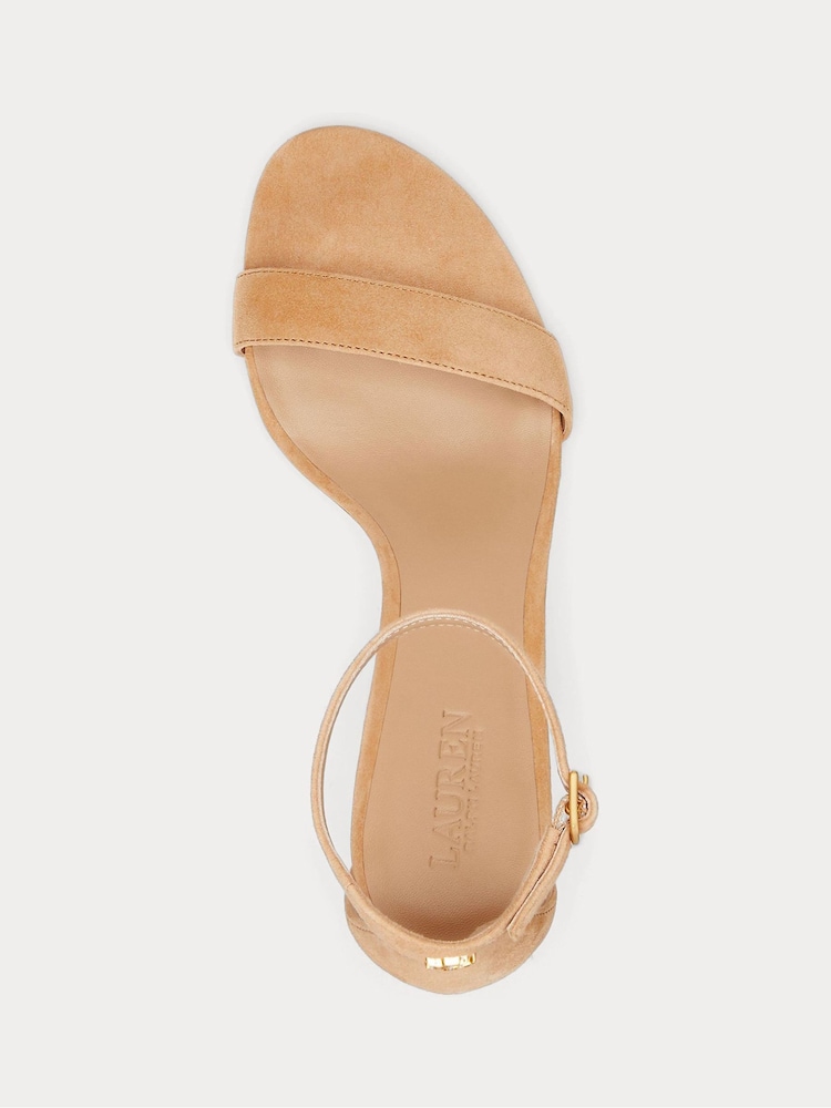 Lauren Ralph Lauren Allie Heel Suede Sandals - Image 5 of 5 Lauren Ralph Lauren Allie Heel Suede Sandals - Image 5 of 5