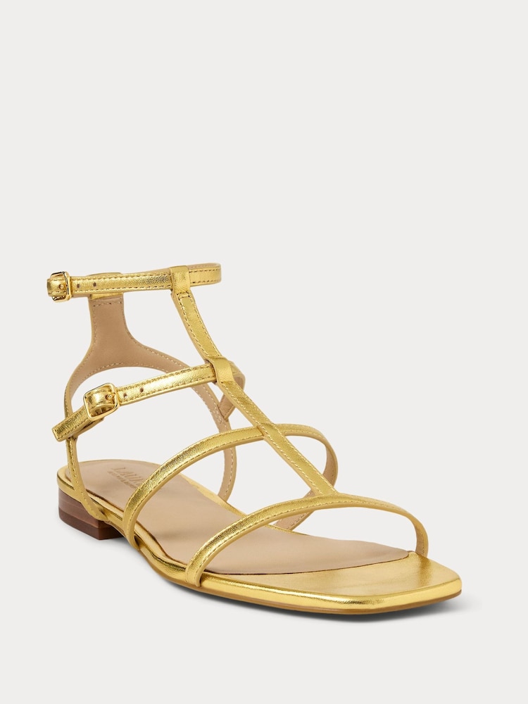 Lauren Ralph Lauren Everley Gladiator Style Leather Sandals - Image 1 of 4