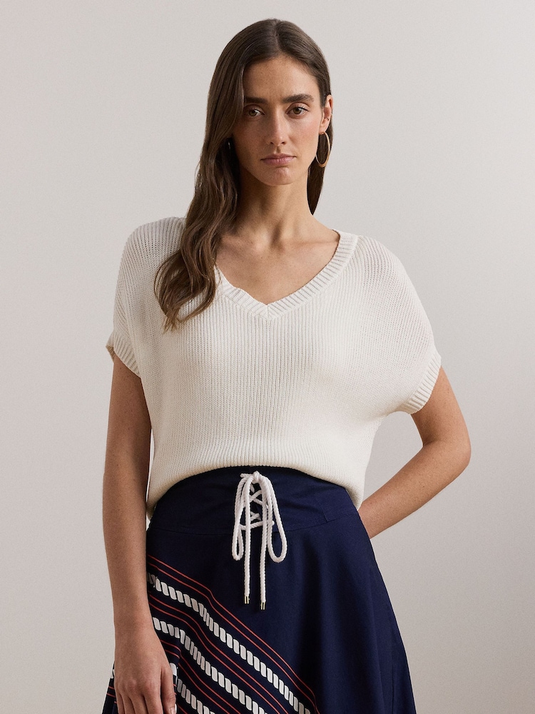 Lauren Ralph Lauren Emari Short Sleeve Knit Jumper - Image 1 of 8