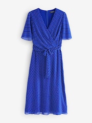 Lauren Ralph Lauren Polka-Dot Belted Crinkle Georgette Dress - Image 8 of 8