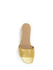 Lauren Ralph Lauren Everley Logo Nappa Leather Slide Sandals - Image 4 of 4