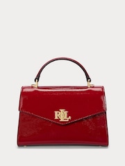 Lauren Ralph Lauren Farrah Top Handle Patent Leather Satchel Bag - Image 1 of 8