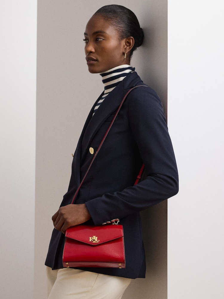 Lauren Ralph Lauren Farrah Top Handle Patent Leather Satchel Bag - Image 8 of 8
