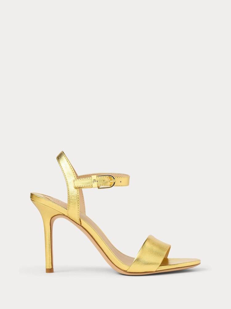 Lauren Ralph Lauren Gwen Nappa Leather Strap Heels - Image 1 of 4