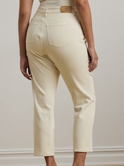 Lauren Ralph Lauren Cream Curve High Rise Straight Fit Denim Jeans - Image 3 of 7