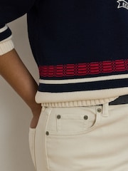 Lauren Ralph Lauren Cream Curve High Rise Straight Fit Denim Jeans - Image 4 of 7