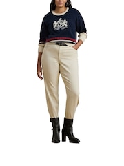Lauren Ralph Lauren Cream Curve High Rise Straight Fit Denim Jeans - Image 6 of 7