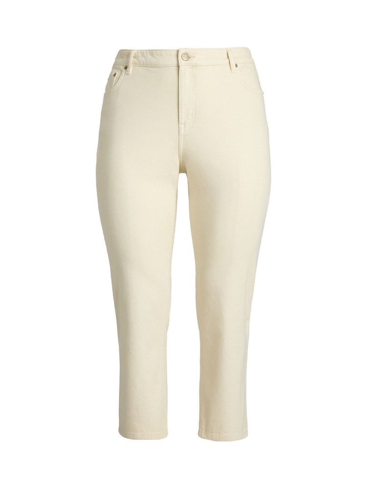 Lauren Ralph Lauren Cream Curve High Rise Straight Fit Denim Jeans - Image 9 of 9 Lauren Ralph Lauren Cream Curve High Rise Straight Fit Denim Jeans - Image 9 of 9