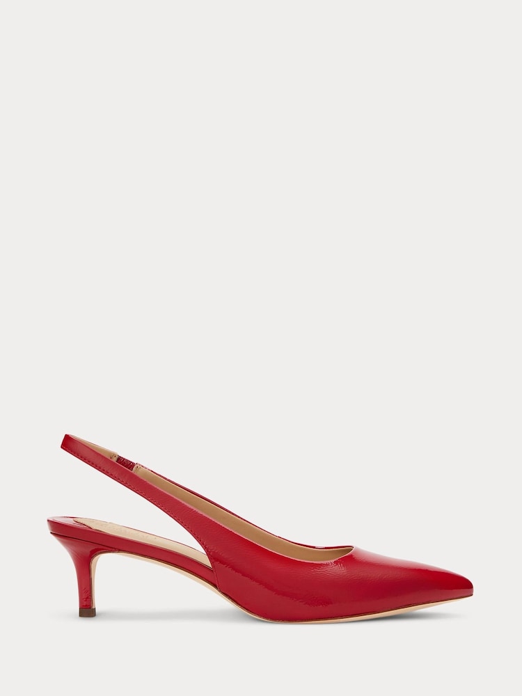 rdeča - Lauren Ralph Lauren Lolah II Leather Slingback Pump Heeled Shoes - Slika 1 iz 5 rdeča - Lauren Ralph Lauren Lolah II Leather Slingback Pump Heeled Shoes - Slika 1 iz 5