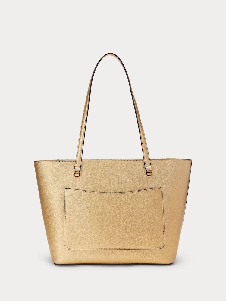 Lauren Ralph Lauren Karly Crosshatch Leather Tote Bag - Image 2 of 6