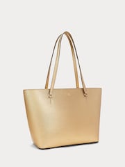Lauren Ralph Lauren Karly Crosshatch Leather Tote Bag - Image 3 of 6