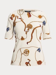 Lauren Ralph Lauren Judy Stretch Cotton Boatneck Top - Image 5 of 5