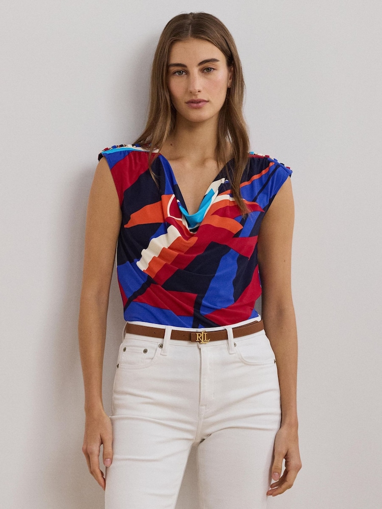 Lauren Ralph Lauren Priyanne Sleeveless Cowl Neck Top - Image 1 of 9