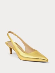 Lauren Ralph Lauren Lolah II Leather Slingback Pump Heeled Shoes - Image 2 of 4