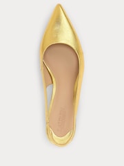 Lauren Ralph Lauren Lolah II Leather Slingback Pump Heeled Shoes - Image 3 of 4