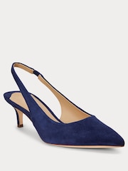 Lauren Ralph Lauren Lolah II Suede Slingback Heeled lahki športni copati čevlji - Slika 1 iz 4