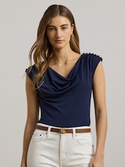 Lauren Ralph Lauren – ärmelloses Top „Priyanne“ mit Wasserfallausschnitt - Bild 1 von 8