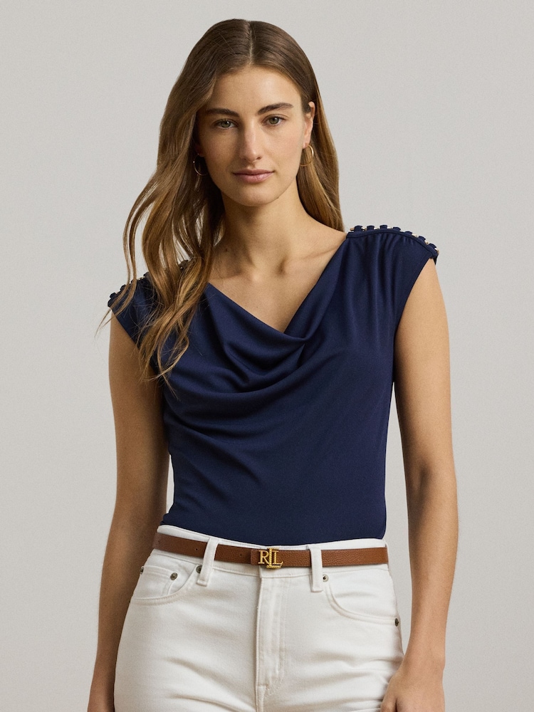 Lauren Ralph Lauren – ärmelloses Top „Priyanne“ mit Wasserfallausschnitt - Bild 1 von 8