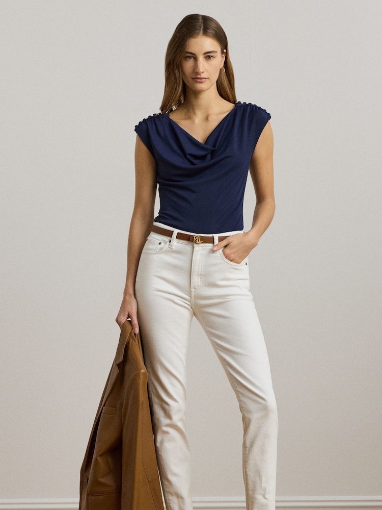 Lauren Ralph Lauren – ärmelloses Top „Priyanne“ mit Wasserfallausschnitt - Bild 2 von 8
