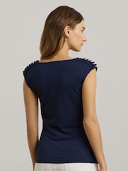 Lauren Ralph Lauren – ärmelloses Top „Priyanne“ mit Wasserfallausschnitt - Bild 3 von 8