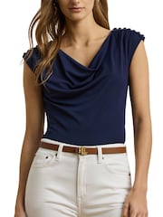 Lauren Ralph Lauren – ärmelloses Top „Priyanne“ mit Wasserfallausschnitt - Bild 6 von 8