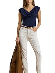 Lauren Ralph Lauren – ärmelloses Top „Priyanne“ mit Wasserfallausschnitt - Bild 7 von 8