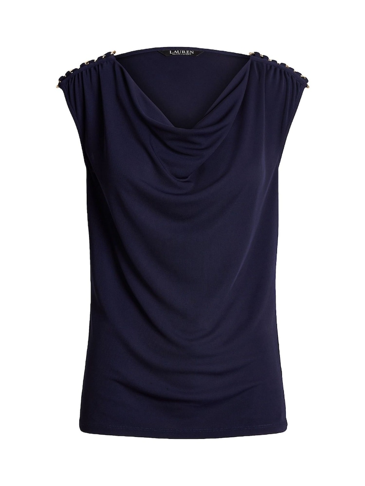 Lauren Ralph Lauren Priyanne Sleeveless Cowl Neck Top - Image 8 of 8 Lauren Ralph Lauren Priyanne Sleeveless Cowl Neck Top - Image 8 of 8