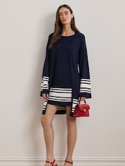 Lauren Ralph Lauren Hadell Stripe Knit Dress - Image 2 of 5