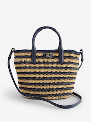 Lauren Ralph Lauren Natural Brie Striped Straw Raffia Tote Bag - Imagen 1 de 8