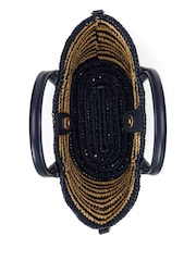 Lauren Ralph Lauren Natural Brie Striped Straw Raffia Tote Bag - Imagen 5 de 8