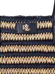 Lauren Ralph Lauren Natural Brie Striped Straw Raffia Tote Bag - Imagen 6 de 8