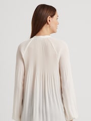 Lauren Ralph Lauren Versilla Pleated Georgette Blouse - Image 3 of 8