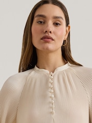 Lauren Ralph Lauren Versilla Pleated Georgette Blouse - Image 4 of 8