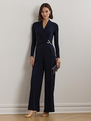 Lauren Ralph Lauren Isanah V-Neck Wide Leg Jumpsuit - Imagen 1 de 7