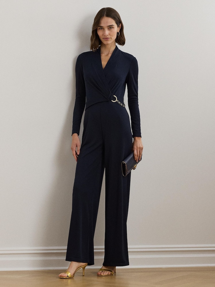 Lauren Ralph Lauren Isanah V-Neck Wide Leg Jumpsuit - Imagen 1 de 7