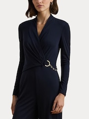 Lauren Ralph Lauren Isanah V-Neck Wide Leg Jumpsuit - Imagen 6 de 7