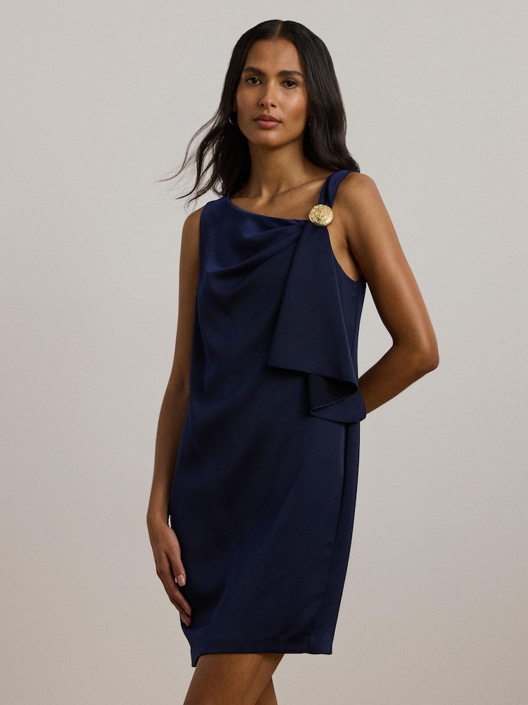 Lauren Ralph Lauren Bagresh Ruffle Bow Cocktail Mini Dress - Изображение 2 из 8