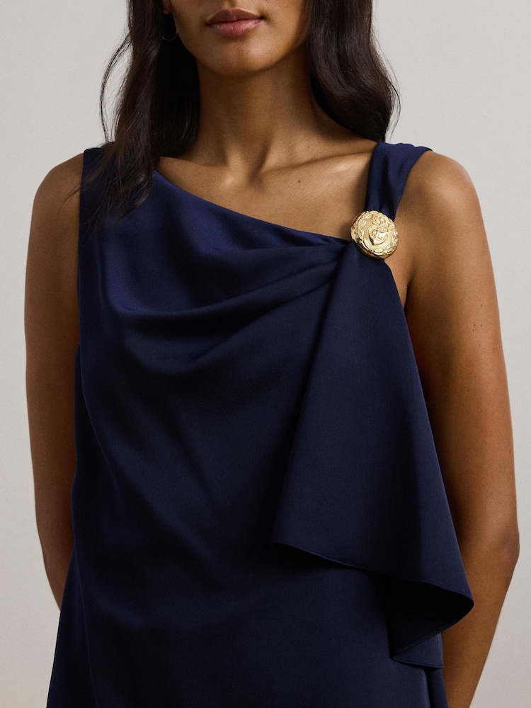 Lauren Ralph Lauren Bagresh Ruffle Bow Cocktail Mini Dress - Image 4 of 8