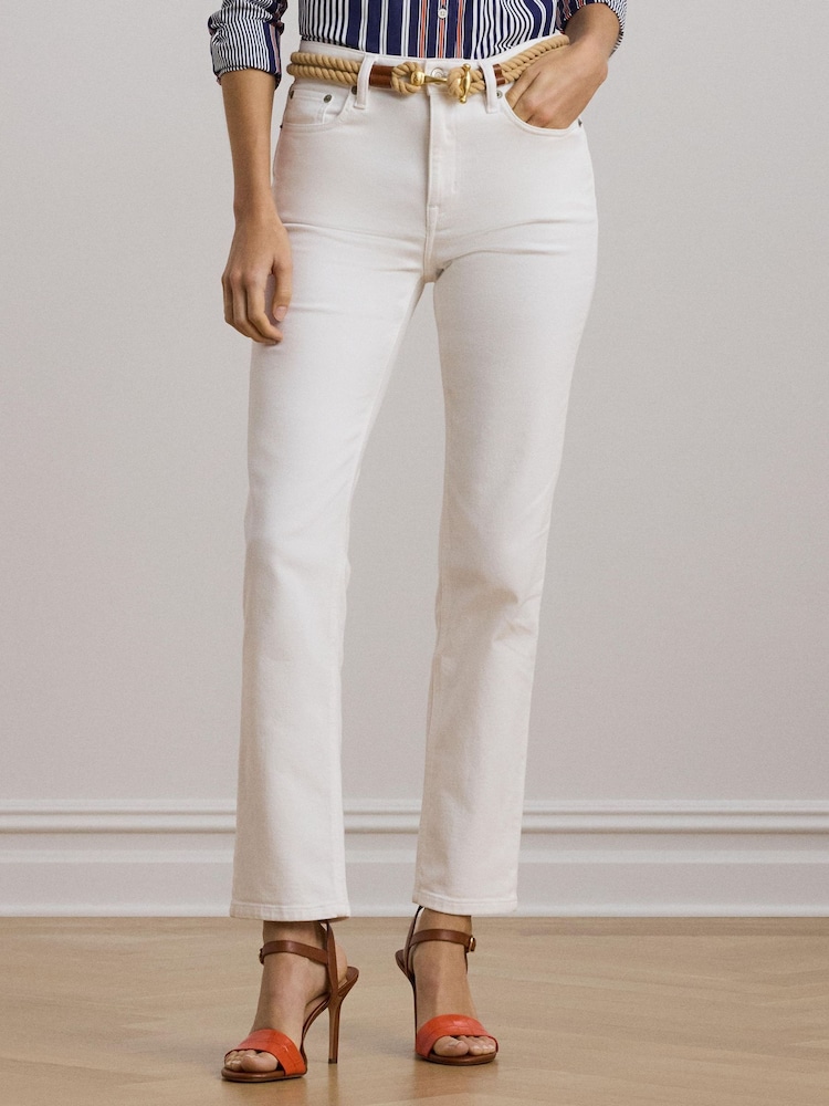 Lauren Ralph Lauren High-Rise Straight Ankle Jeans - Image 1 of 6
