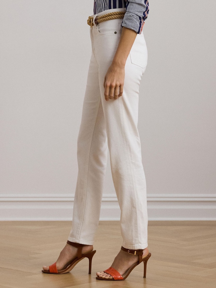 Lauren Ralph Lauren High-Rise Straight Ankle Jeans - Image 3 of 6