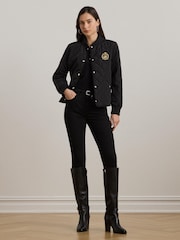 Lauren Ralph Lauren Quilted Bomber Crest Logo Coat - Image 3 of 9