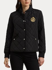 Lauren Ralph Lauren Quilted Bomber Crest Logo Coat - Image 7 of 9